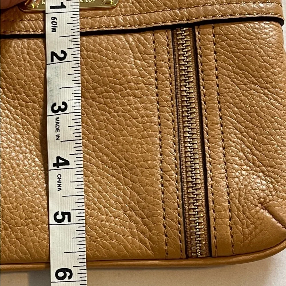 Michael Kors Small Adjustable Leather Crossbody Bag Purse Carmel Brown EUC